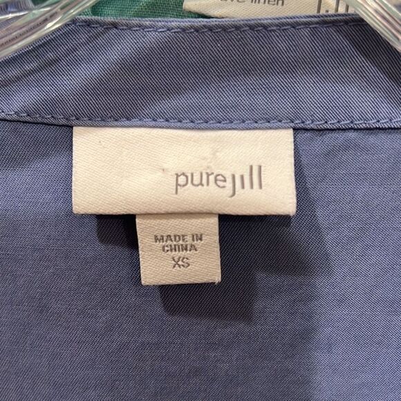 J.Jill Pure Jill is 100% Tencel Collarless Button Down Blue Periwinkle Size XS - Picture 14 of 16
